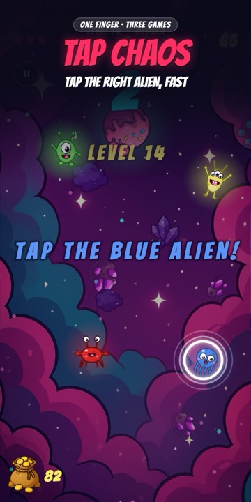 TAP CHAOS: tap the right alien, fast